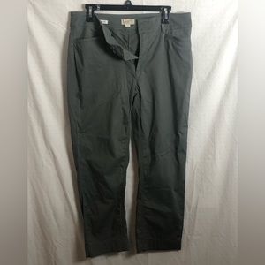 Loft Outlet Olive Green Straight Crop Pants
